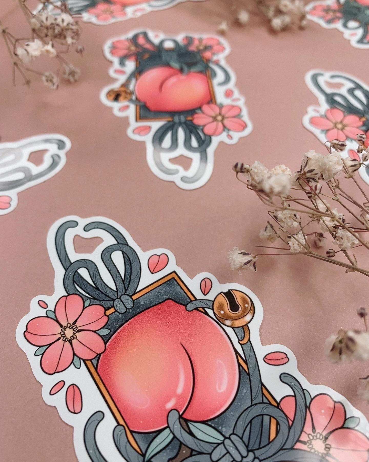 Momo-Omamori Sticker